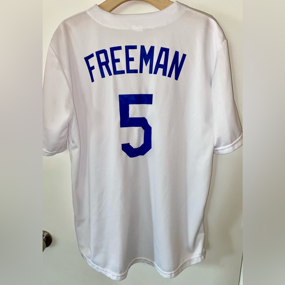 Men's FREEMAN White and Blue Dodgers Jersey XL - Picture 4 of 10